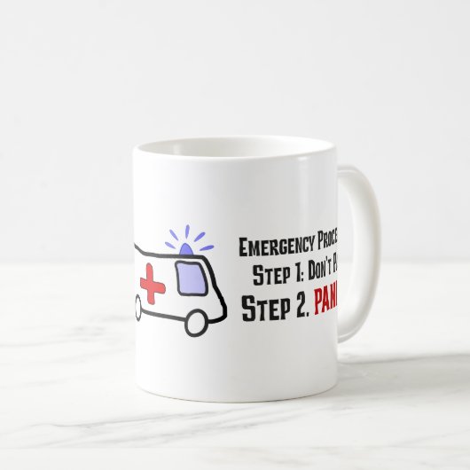 救急医療隊員の緊急事態への対応方法 コーヒーマグカップ (正面右)