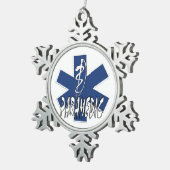 救急医療隊員の行為 スノーフレークピューターオーナメント (右)