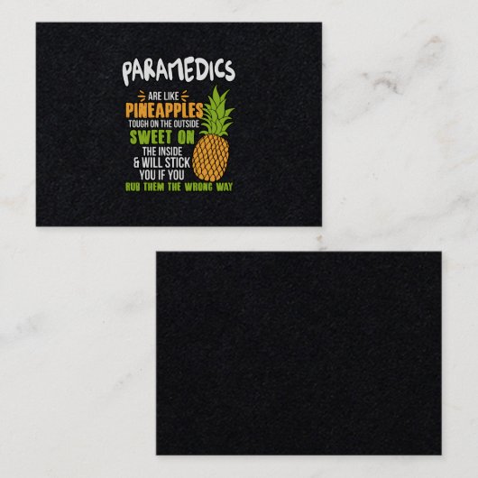 救急医療隊員はパイナップルのようです 名刺 (正面/裏面)
