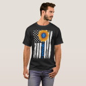救急医療隊員ひまわり米国国旗の救急医療隊員1 Tシャツ (正面フル)