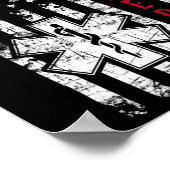 救急医療隊員アメリカ国旗の独立記念日Emt Ems U ポスター (角)