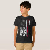 救急医療隊員アメリカ国旗の独立記念日Emt Ems U Tシャツ (正面フル)