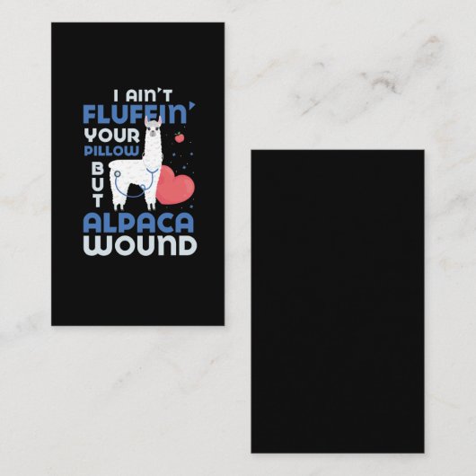 救急医療隊員アルパカ創気にナース外傷EMT 名刺 (正面/裏面)