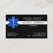 救急医療隊員カスタムEMS救急技術者ロゴ 名刺 (正面)