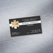 救急医療隊員カスタムEMS EMT救急車金ゴールドロゴ マグネット名刺 (インサイチュ)