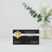 救急医療隊員カスタムEMS EMT救急車金ゴールドロゴ 名刺 (スタンド正面)