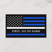 救急医療隊員カスタムEMT救急車サービスのエンブレムロゴ 名刺 (裏面)