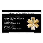 救急医療隊員カスタムEMT EMS緊急メディカルロゴ マグネット名刺 (正面)