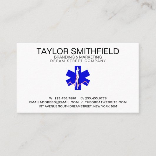 救急医療隊員クロスプロフェッショナル名刺 名刺 (正面)