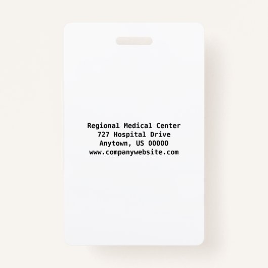 救急医療隊員セキュリティIDバッジ バッジ (裏面)