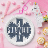 救急医療隊員デニムテクスチャ ペーパープレート (パーティー)