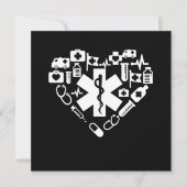 救急医療隊員ハート救急医療隊員カドゥセウスドクターEMS EMT 招待状 (正面)