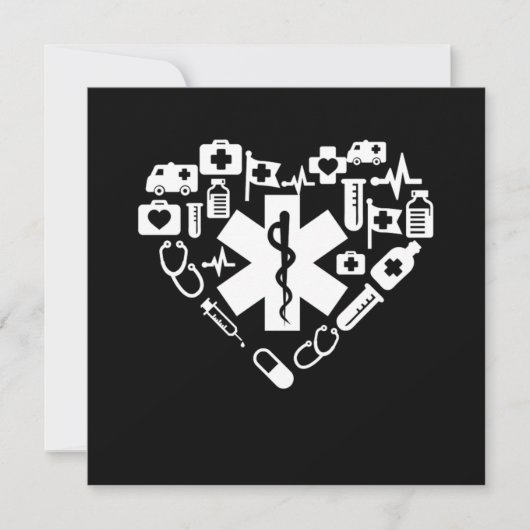 救急医療隊員ハート救急医療隊員カドゥセウスドクターEMS EMT 招待状 (正面)