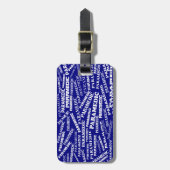 救急医療隊員ラゲッジタグブルー白（情報を追加） ラゲッジタグ (正面縦)