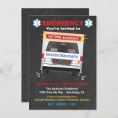 救急医療隊員又はEMT卒業パーティー招待状 招待状 (正面/裏面)