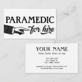救急医療隊員名刺 – カッコいいヴィンテージ 名刺 (正面/裏面)