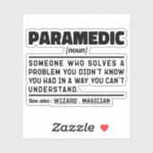 救急医療隊員名詞準従業員ユーモア引用文 シール (シート)