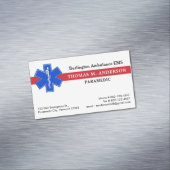 救急医療隊員救急医療EMS EMTスター・オブ・ライフ マグネット名刺 (インサイチュ)