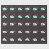 救急医療隊員救急車woo病院EMT ラッピングペーパー (フラット)