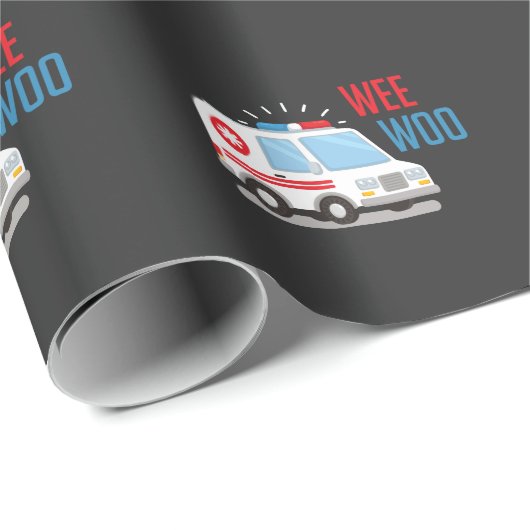 救急医療隊員救急車woo病院EMT ラッピングペーパー (ロールコーナー)