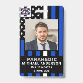 救急医療隊員緊急パーソナライズされた医療写真ID バッジ (Front)