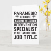 救急医療隊員:自然淘汰救急車EMT カード (黄色い花)