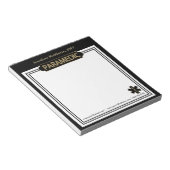 救急医療隊員 – 黒および金ゴールドメモ帳 ノートパッド (アングル)