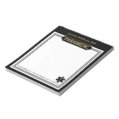 救急医療隊員 – 黒および金ゴールドメモ帳 ノートパッド (回転)