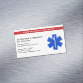 救急医療隊員EMS EMT医療緊急救急スターオブライフ マグネット名刺 (インサイチュ)