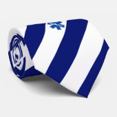 救急医療隊員EMTのカスタムなイニシャル海軍は縞で飾ります ネクタイ (ロール)