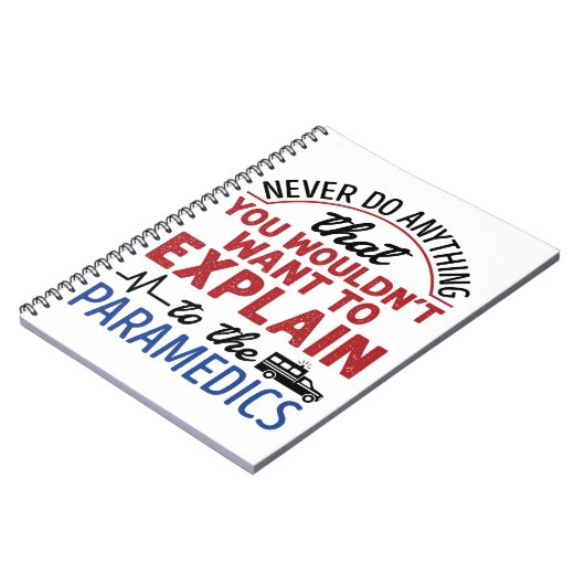 救急医療隊員EMT EMSおもしろい説明救急医療隊員 ノートブック (左側)