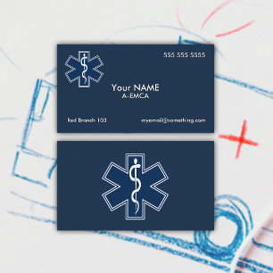 救急医療隊員EMT EMSダーク 名刺