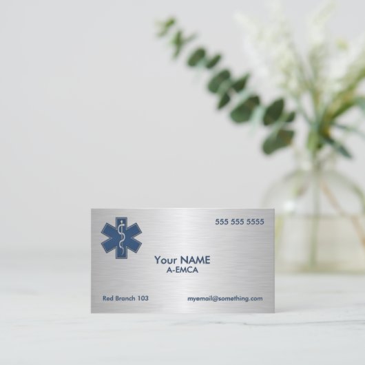 救急医療隊員EMT EMSデラックス 名刺 (スタンド正面)