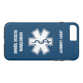 救急医療隊員EMT EMS名テンプレート Case-Mate iPhoneケース (裏面(横))