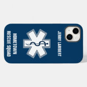 救急医療隊員EMT EMS名テンプレート Case-Mate iPhoneケース (裏面 (横))