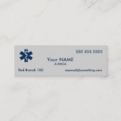 救急医療隊員EMT EMS スキニー名刺 (正面)