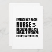 救急室のナースが悪いミラクルワーカー 案内状 (正面/裏面)