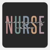 救急室ナースRN未来のナースギフト スクエアシール (正面)