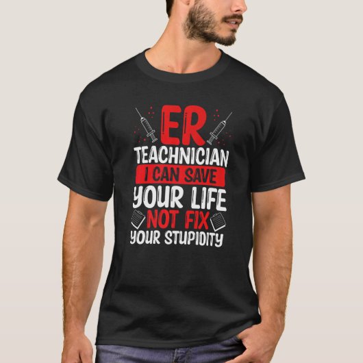 救急室技術者救のライフERナース Tシャツ (正面)