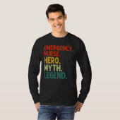 救急救命士の英雄神話伝説ビンテージER看護師 Tシャツ (正面フル)