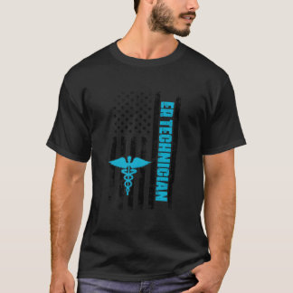 救急救命士 救急処置室 アメリカ国旗 医療従事者 Tシャツ