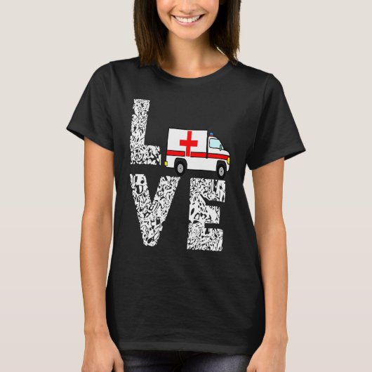 救急救命救急車 Tシャツ (正面)