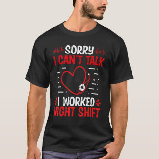 救急看護師感謝の夜勤 ER N Tシャツ
