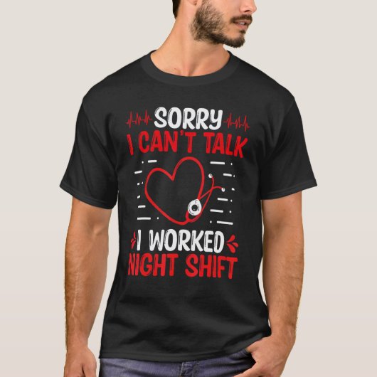 救急看護師感謝の夜勤 ER N Tシャツ (正面)