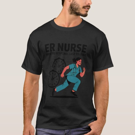 救急看護師 救急看護 救急室 Tシャツ (正面)