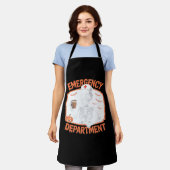 救急科おかしなハロウィーンナースエッセンティ エプロン (着用した状態)