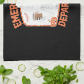 救急科おかしなハロウィーンナースエッセンティ キッチンタオル (折り畳み)