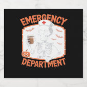 救急科おかしなハロウィーンナースエッセンティ スパークリングワインラベル (シングルラベル)