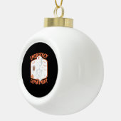 救急科おかしなハロウィーンナースエッセンティ セラミックボールオーナメント (右)