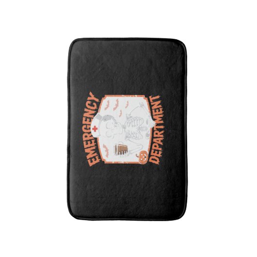 救急科おかしなハロウィーンナースエッセンティ バスマット (正面縦)